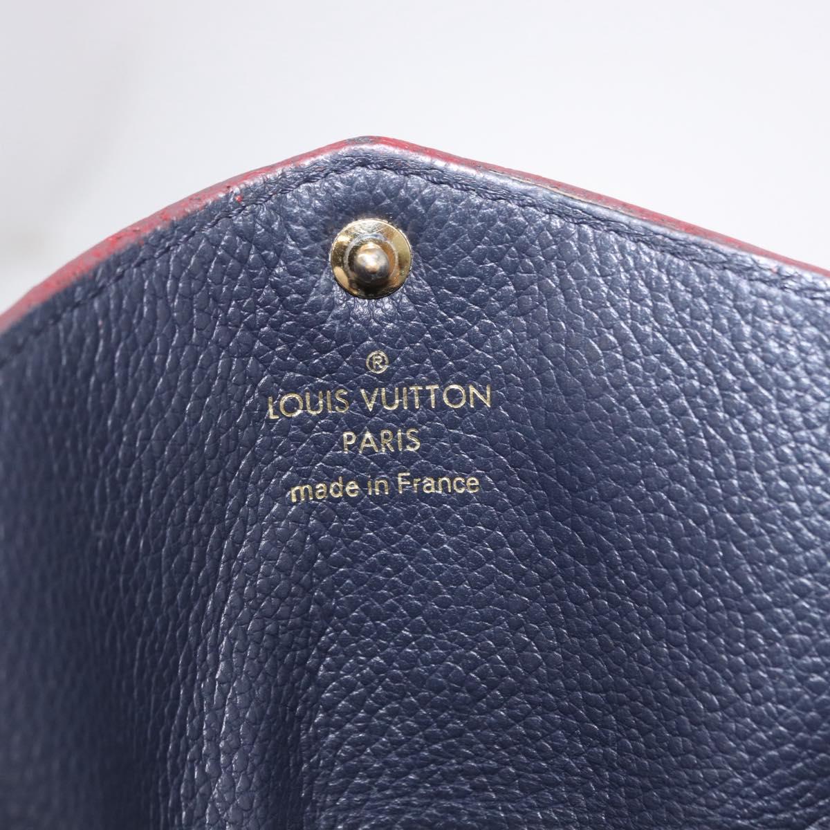 LOUIS VUITTON Monogram Empreinte Pochette Cles Purse Navy M62017 LV Auth hk3961
