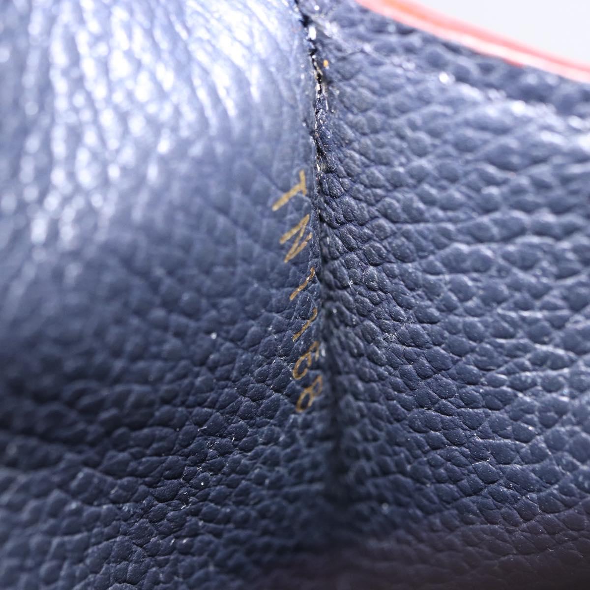 LOUIS VUITTON Monogram Empreinte Pochette Cles Purse Navy M62017 LV Auth hk3961