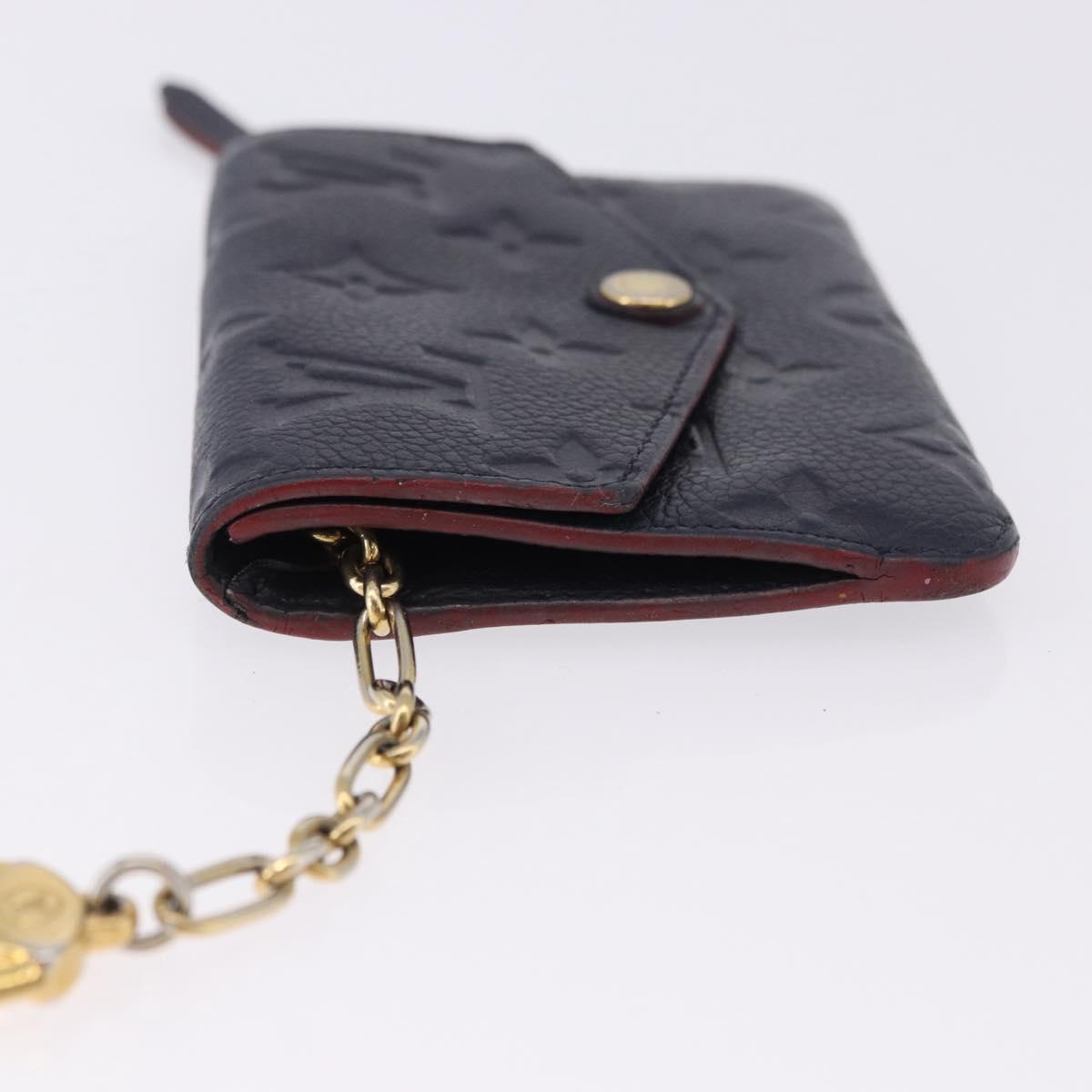 LOUIS VUITTON Monogram Empreinte Pochette Cles Purse Navy M62017 LV Auth hk3961