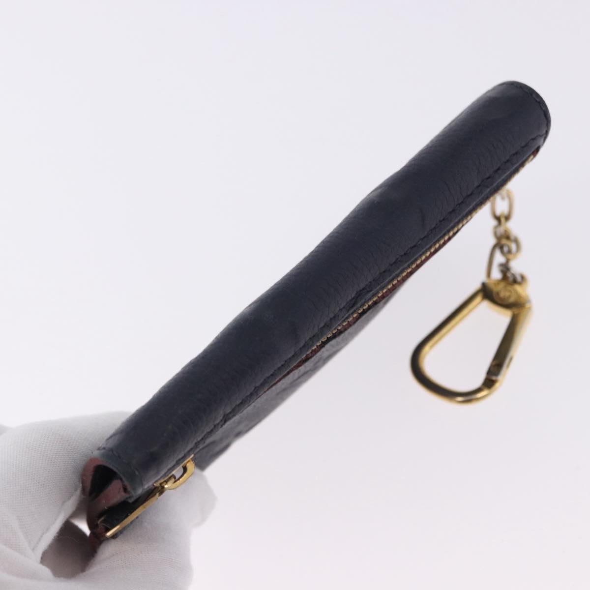 LOUIS VUITTON Monogram Empreinte Pochette Cles Purse Navy M62017 LV Auth hk3961