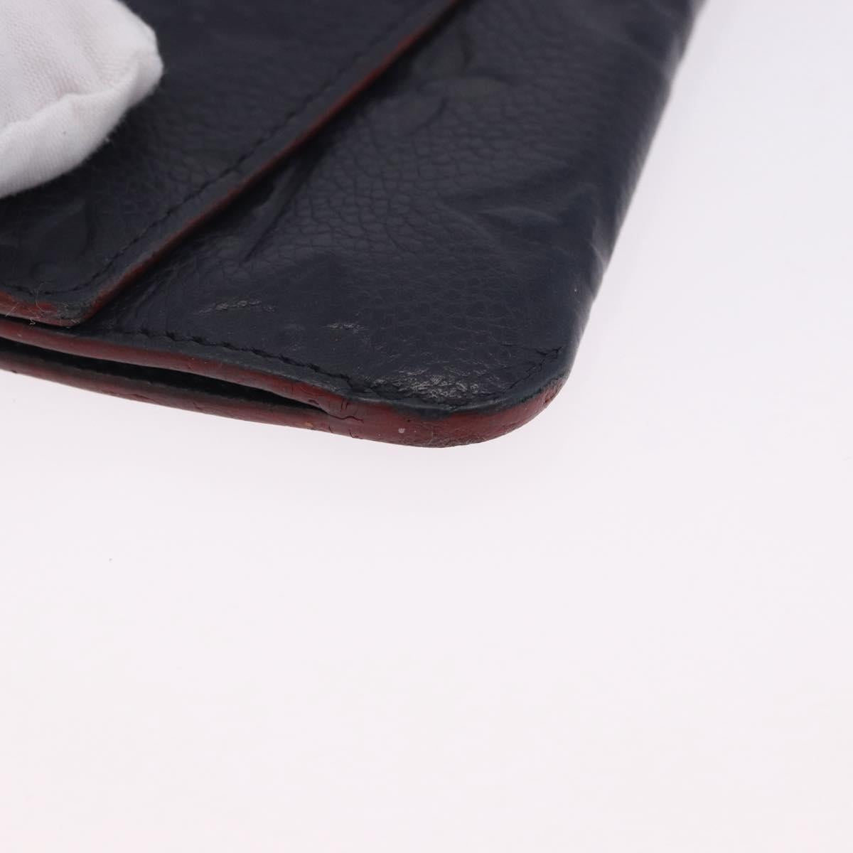 LOUIS VUITTON Monogram Empreinte Pochette Cles Purse Navy M62017 LV Auth hk3961