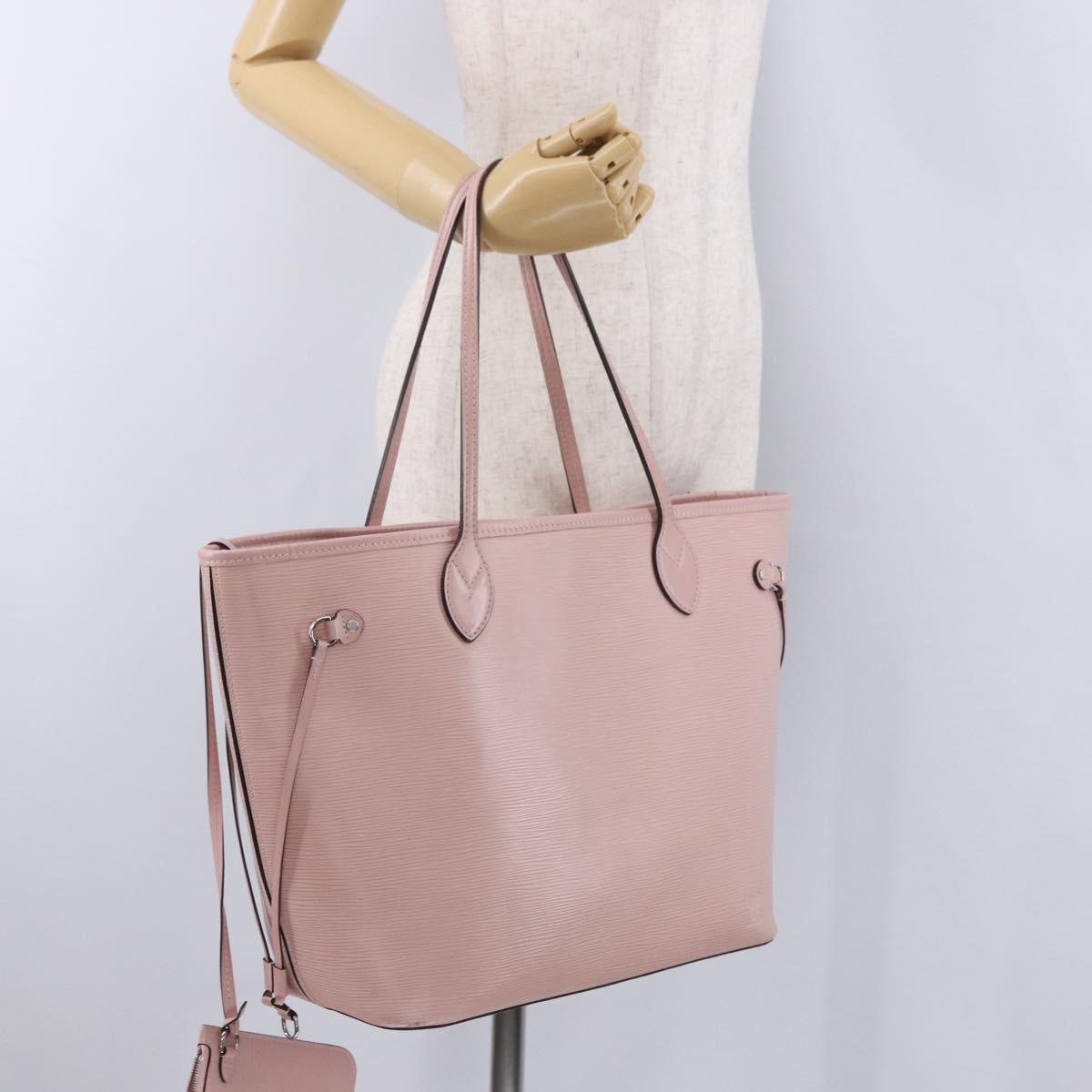 LOUIS VUITTON Epi Neverfull MM Tote Bag Rose Claire M41091 LV Auth hk3962A
