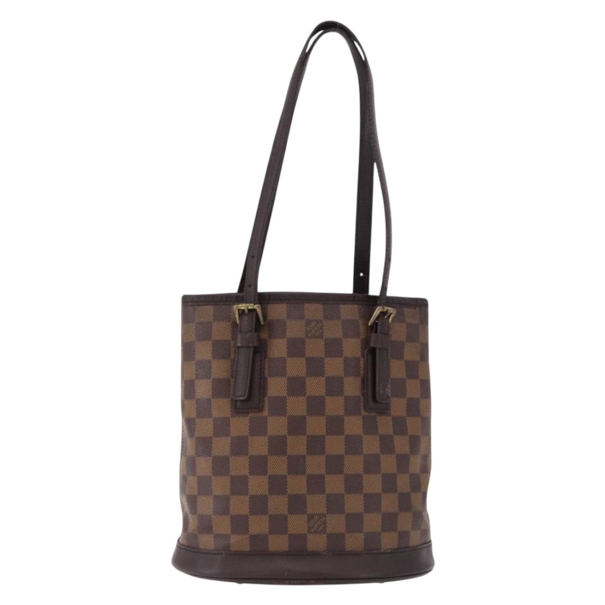 LOUIS VUITTON Damier Ebene Marais Shoulder Bag N42240 LV Auth hk3963