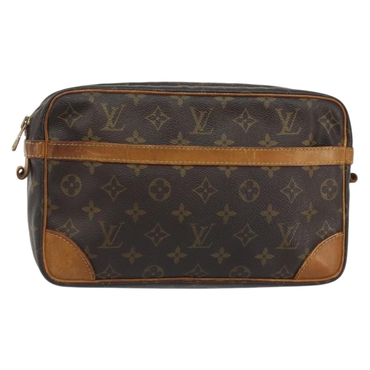 LOUIS VUITTON Monogram Compiegne 28 Clutch Bag M51845 LV Auth hk3965