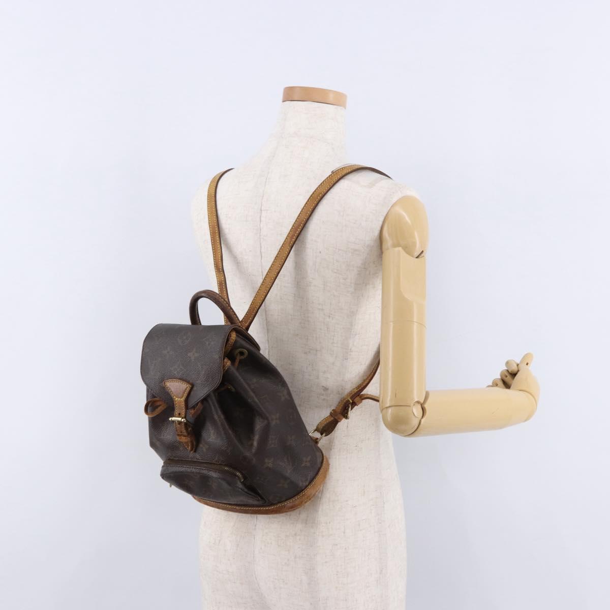 LOUIS VUITTON Monogram Montsouris PM Backpack M51137 LV Auth hk3968