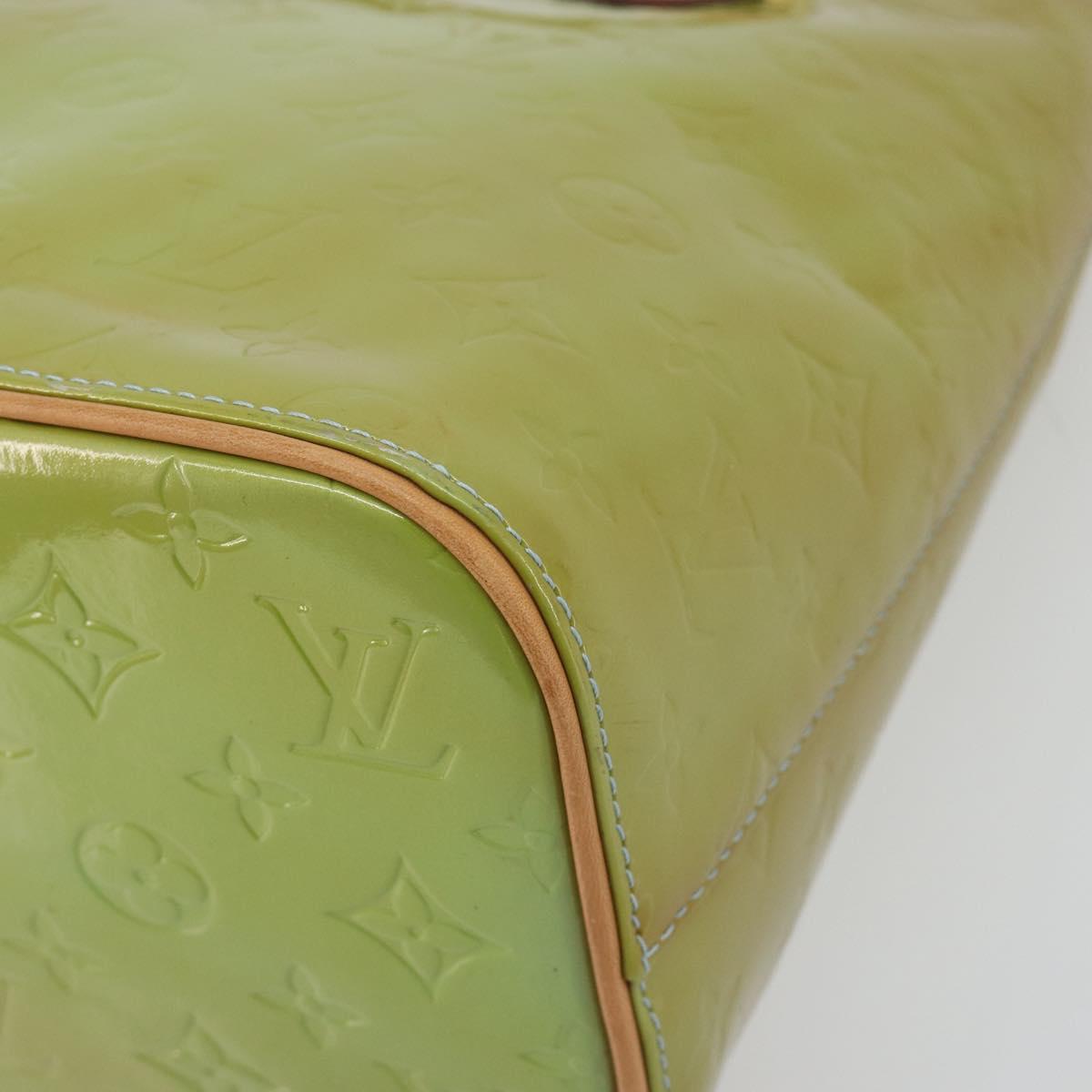 LOUIS VUITTON Monogram Vernis Houston Hand Bag Baby Blue M91005 LV Auth hk3972