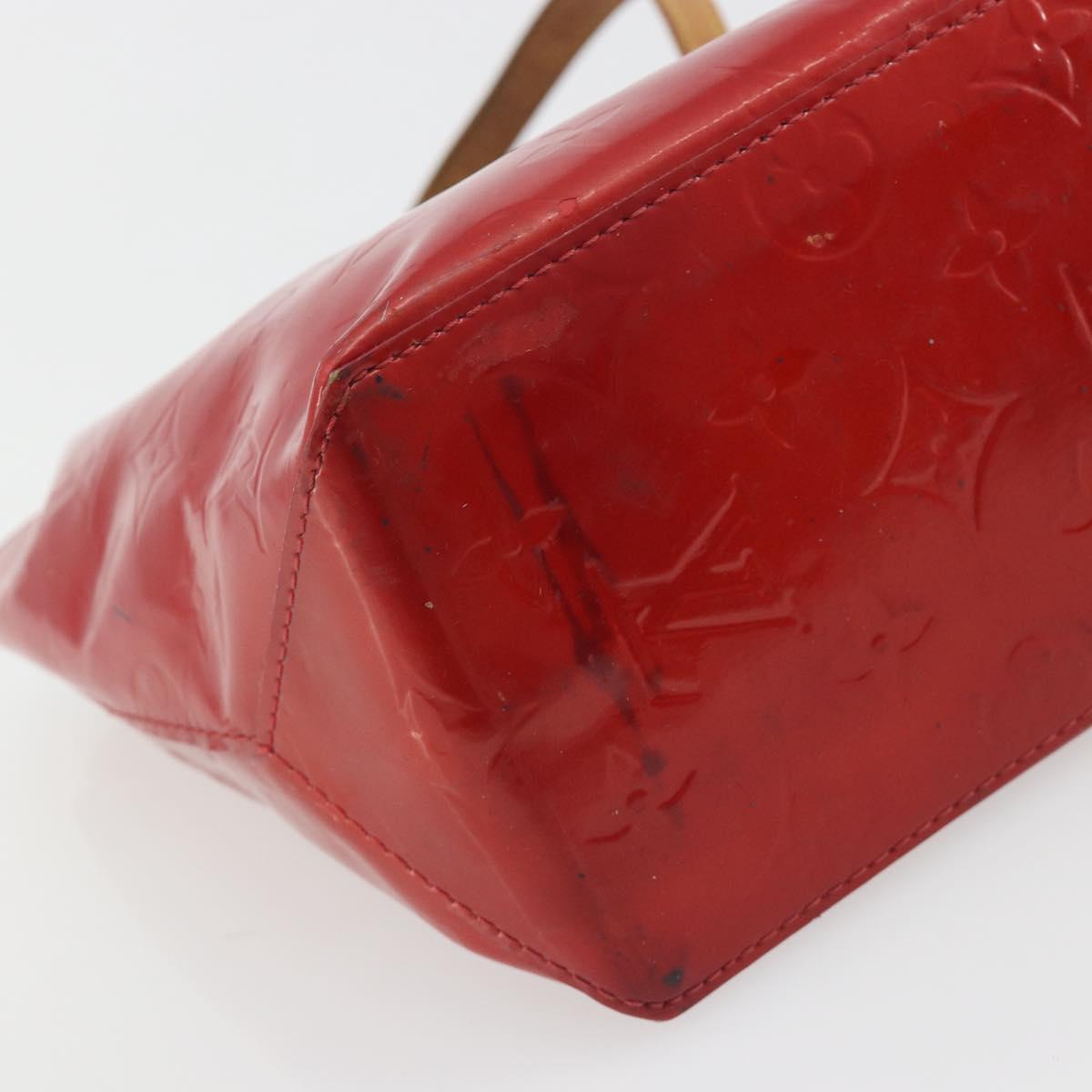 LOUIS VUITTON Monogram Vernis Reade PM Hand Bag Red Rouge M91088 LV Auth hk3973
