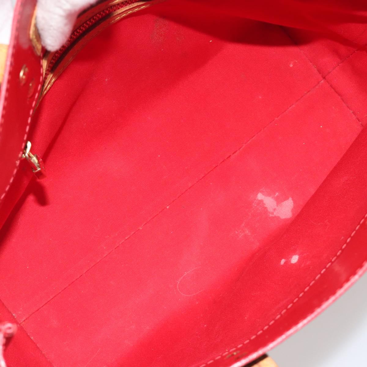 LOUIS VUITTON Monogram Vernis Reade PM Hand Bag Red Rouge M91088 LV Auth hk3973