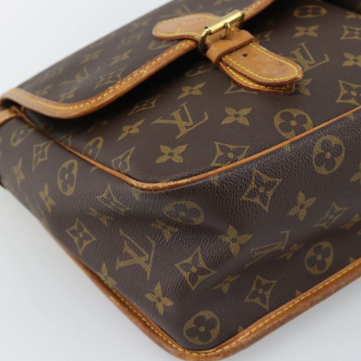 LOUIS VUITTON Monogram Gibeciere GM Shoulder Bag M42246 LV Auth hk3975
