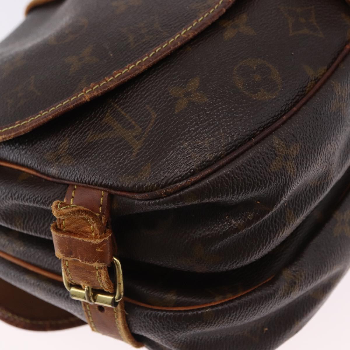 LOUIS VUITTON Monogram Saumur 30 Shoulder Bag M42256 LV Auth hk3976