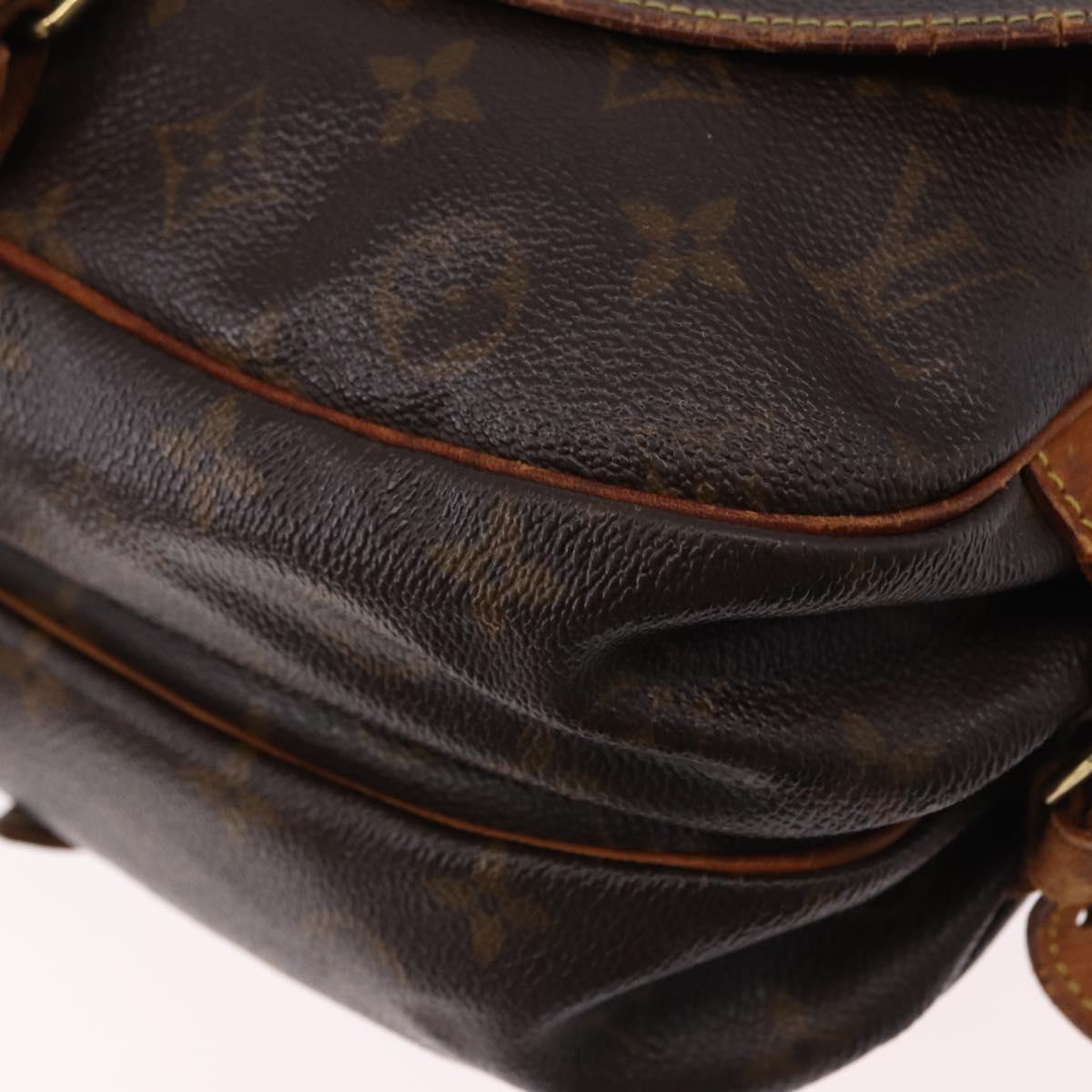LOUIS VUITTON Monogram Saumur 30 Shoulder Bag M42256 LV Auth hk3976