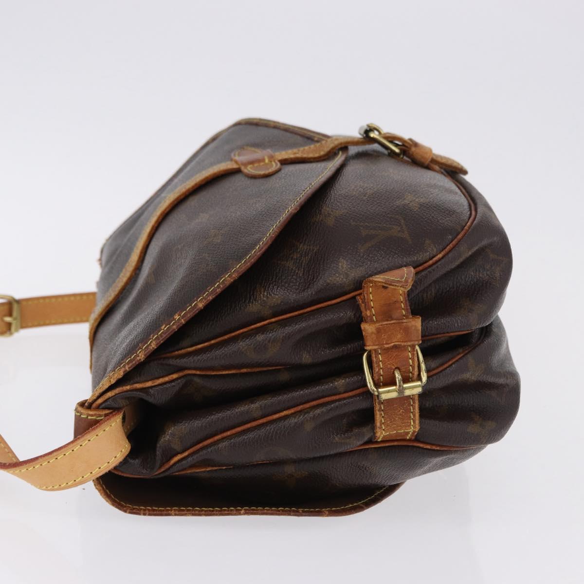 LOUIS VUITTON Monogram Saumur 30 Shoulder Bag M42256 LV Auth hk3976
