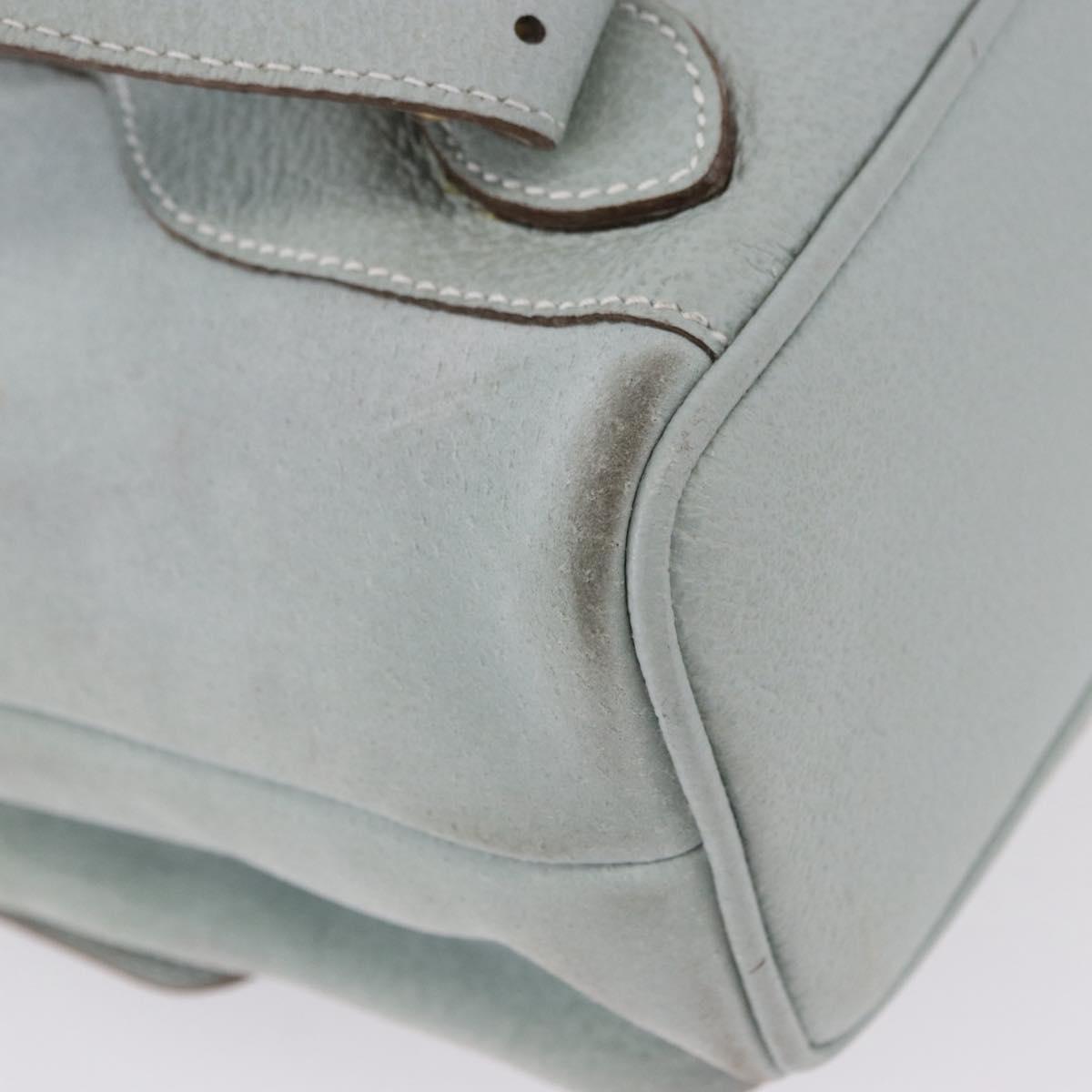 GUCCI Bamboo Backpack Suede Light Blue Gold 003 2058 0016 Auth hk3985