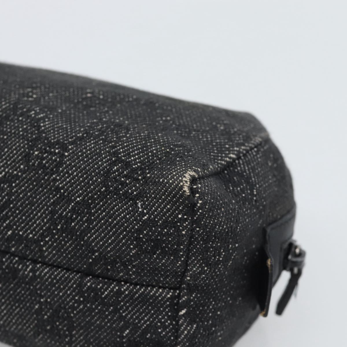 GUCCI GG Canvas Pouch Black 29595 0959 Auth hk3987