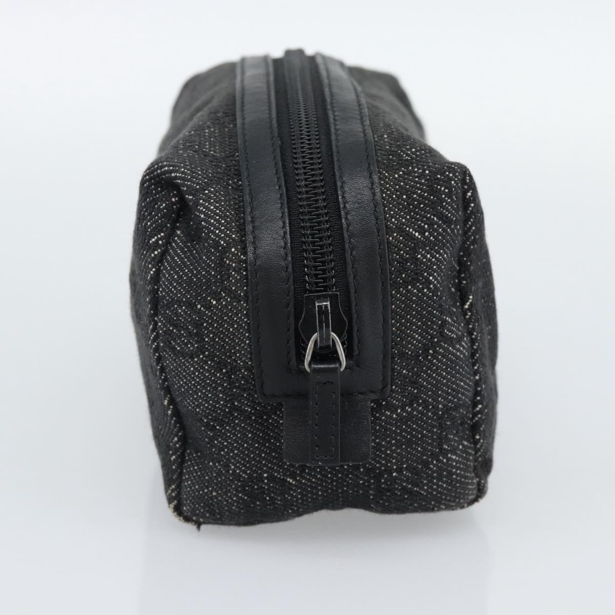 GUCCI GG Canvas Pouch Black 29595 0959 Auth hk3987