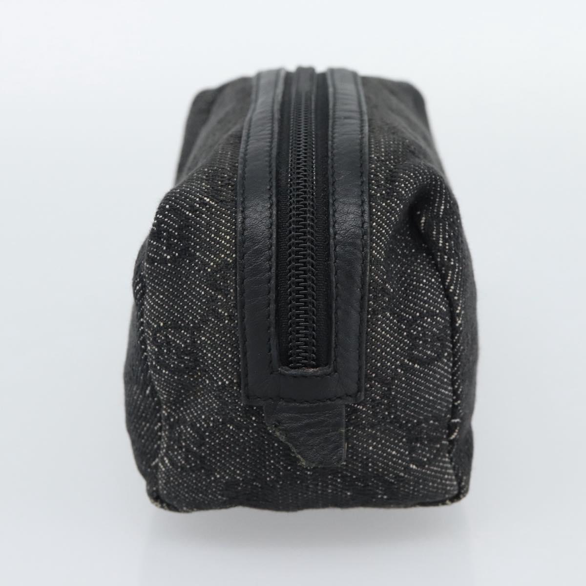 GUCCI GG Canvas Pouch Black 29595 0959 Auth hk3987