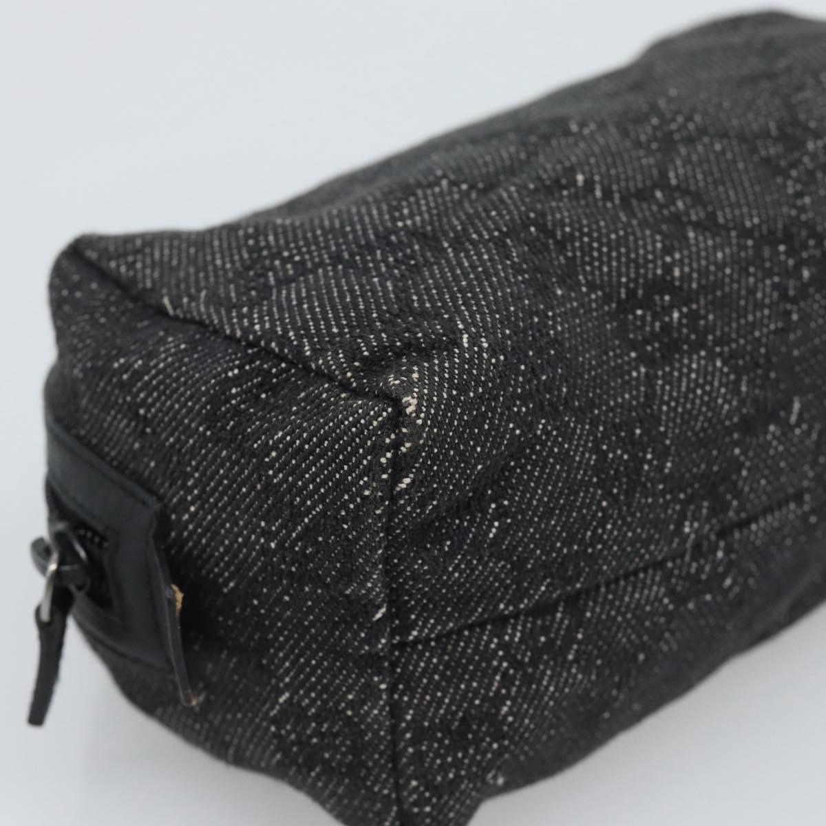 GUCCI GG Canvas Pouch Black 29595 0959 Auth hk3987