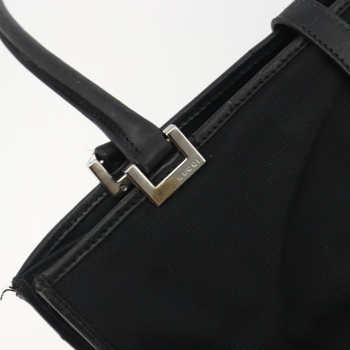 GUCCI Jackie Tote Bag Black Silver 002 1073 Auth hk3988