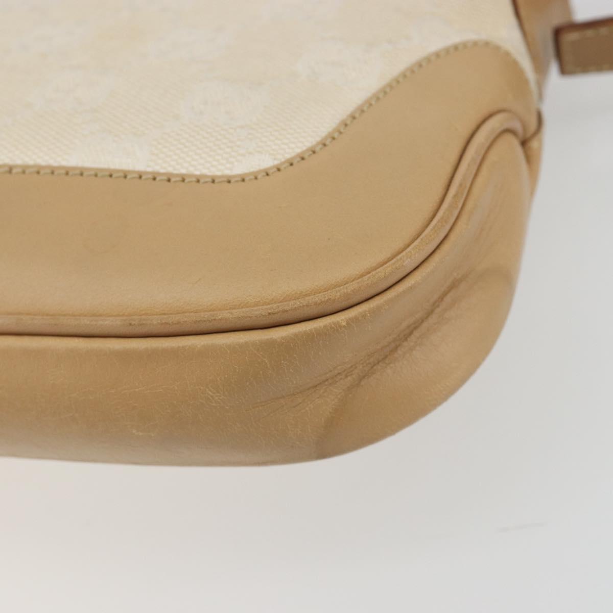 GUCCI GG Canvas Jackie Hand Bag Beige Silver 001 3824 Auth hk3991A