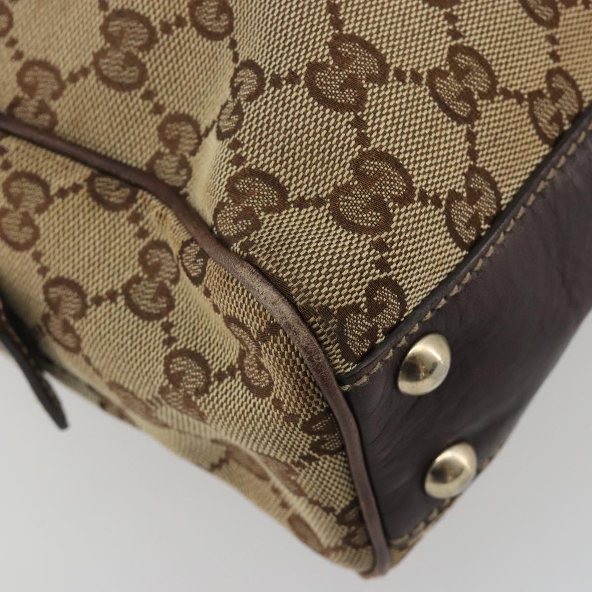 GUCCI GG Canvas Tote Bag Beige Gold 169971 Auth hk3993
