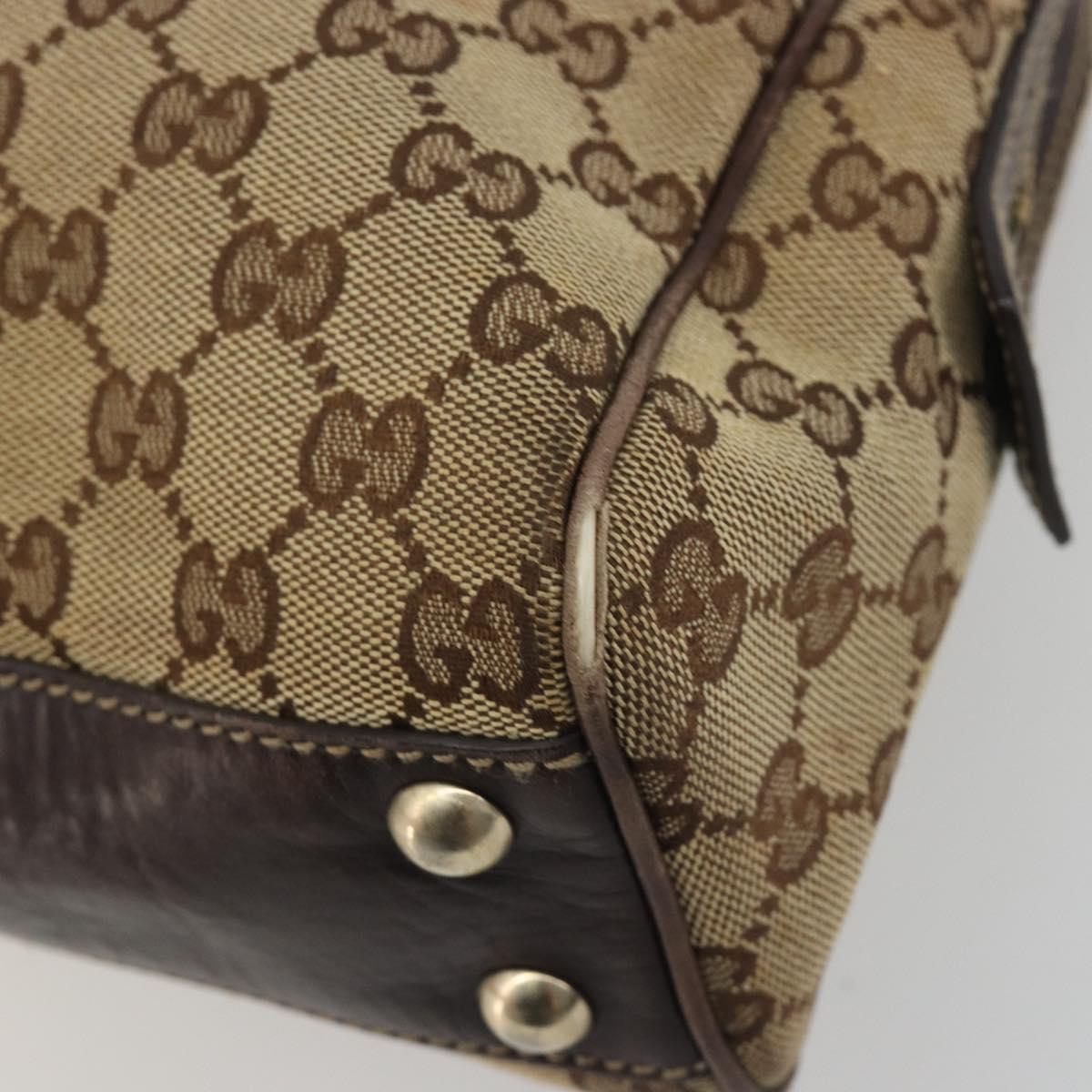 GUCCI GG Canvas Tote Bag Beige Gold 169971 Auth hk3993