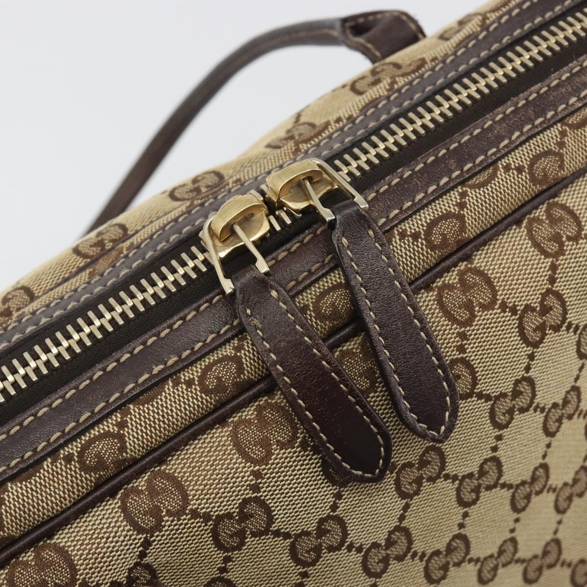 GUCCI GG Canvas Tote Bag Beige Gold 169971 Auth hk3993
