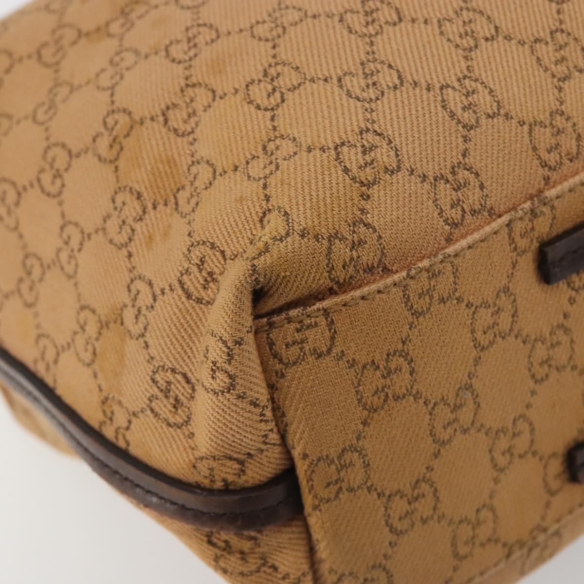 GUCCI GG Canvas Tote Bag Beige 101341 Auth hk3998