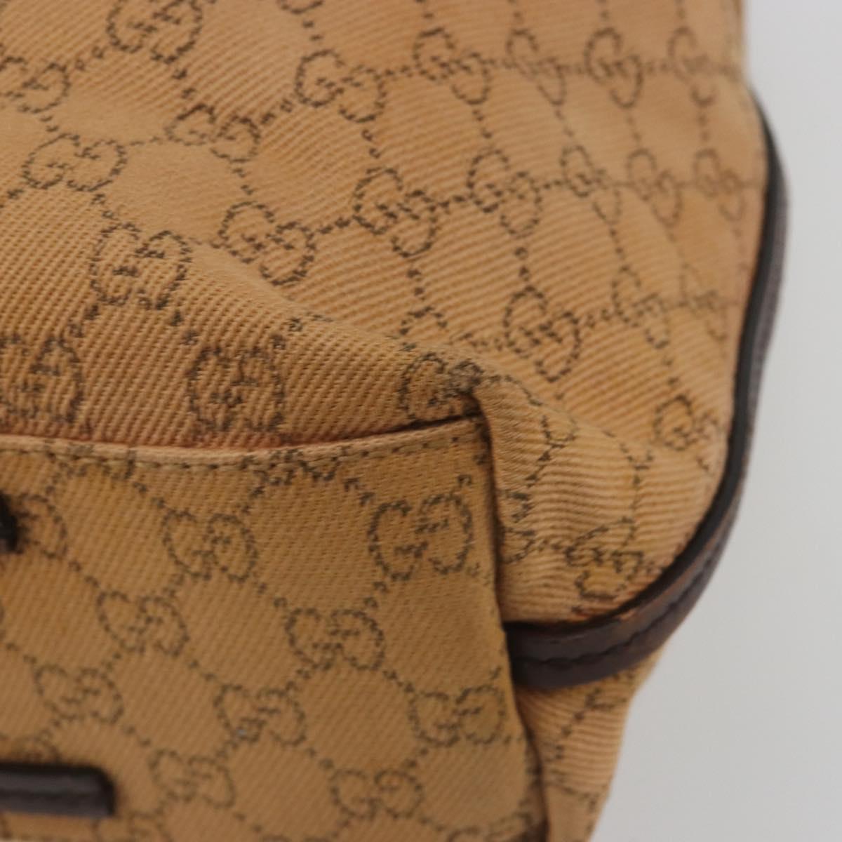 GUCCI GG Canvas Tote Bag Beige 101341 Auth hk3998