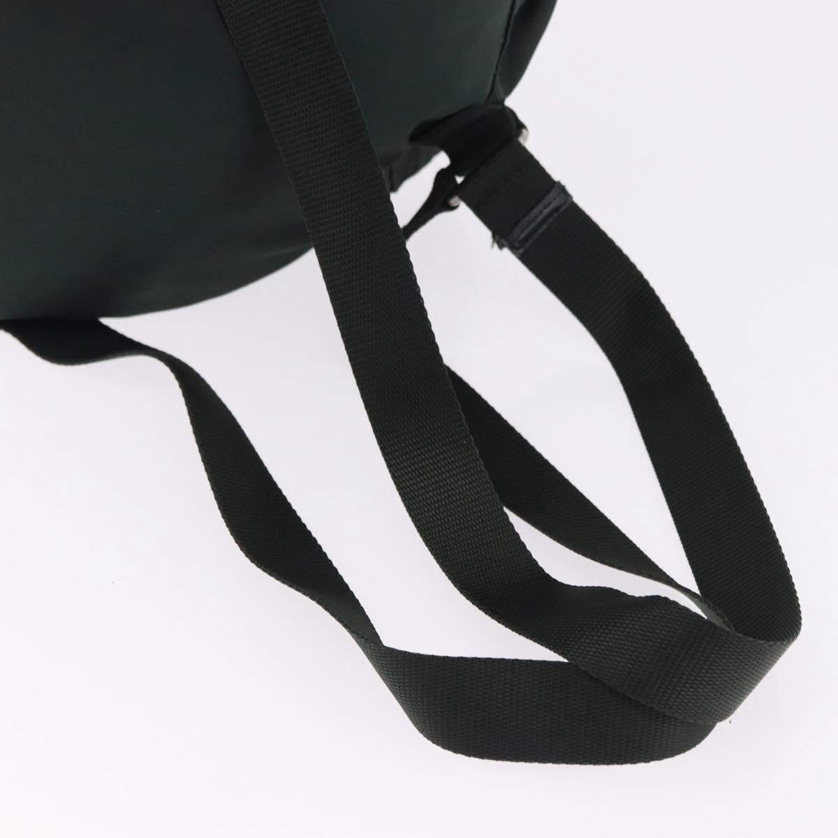 PRADA Backpack Nylon Green Silver Auth hk3999