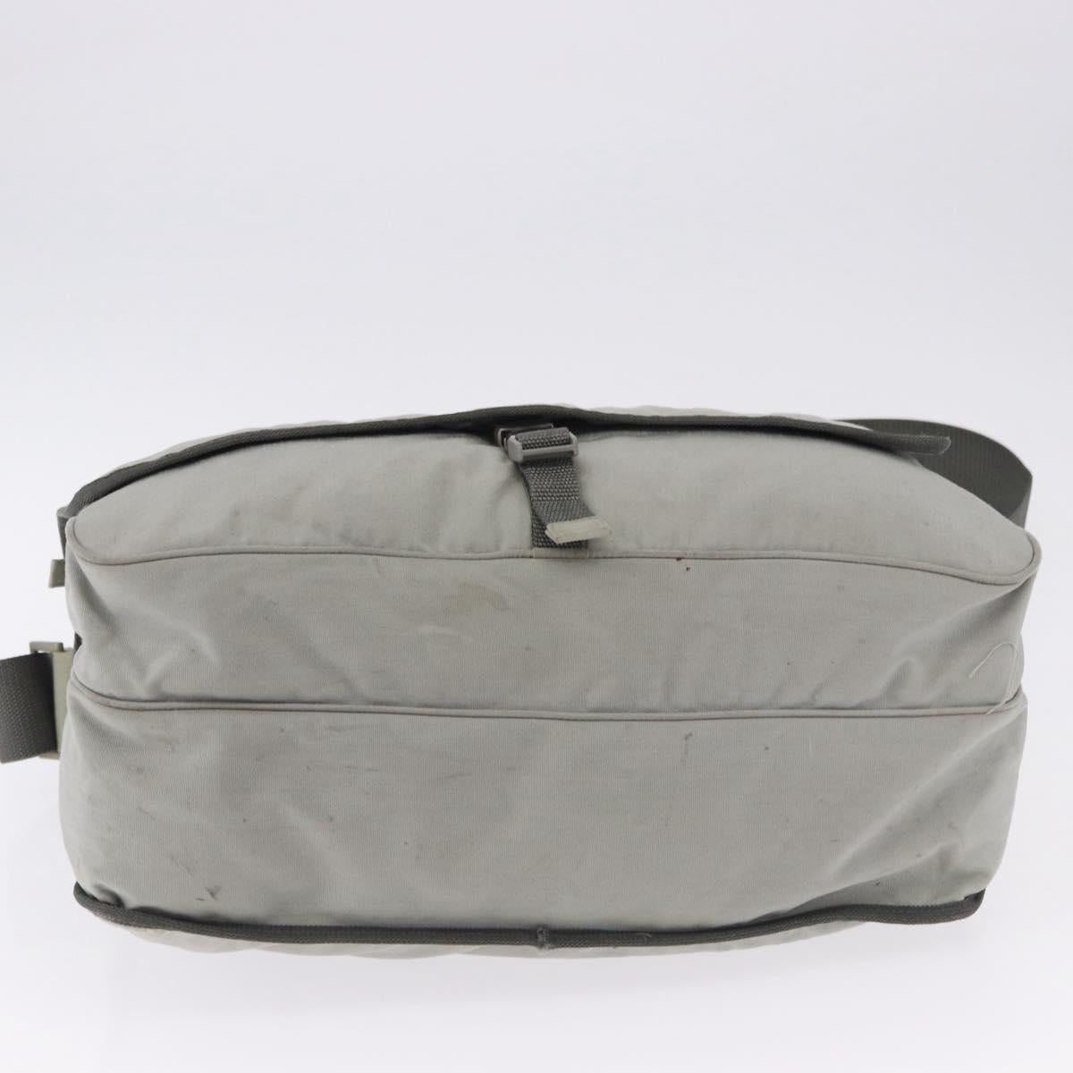 PRADA Sports Line Shoulder Bag Nylon Gray Silver Auth hk4002
