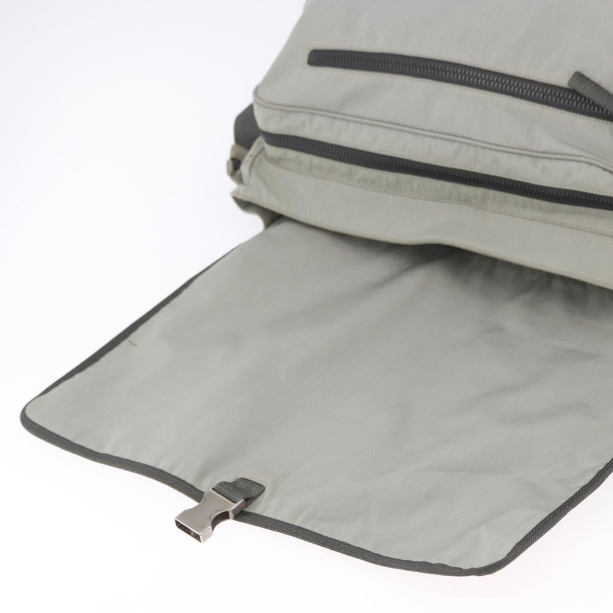 PRADA Sports Line Shoulder Bag Nylon Gray Silver Auth hk4002