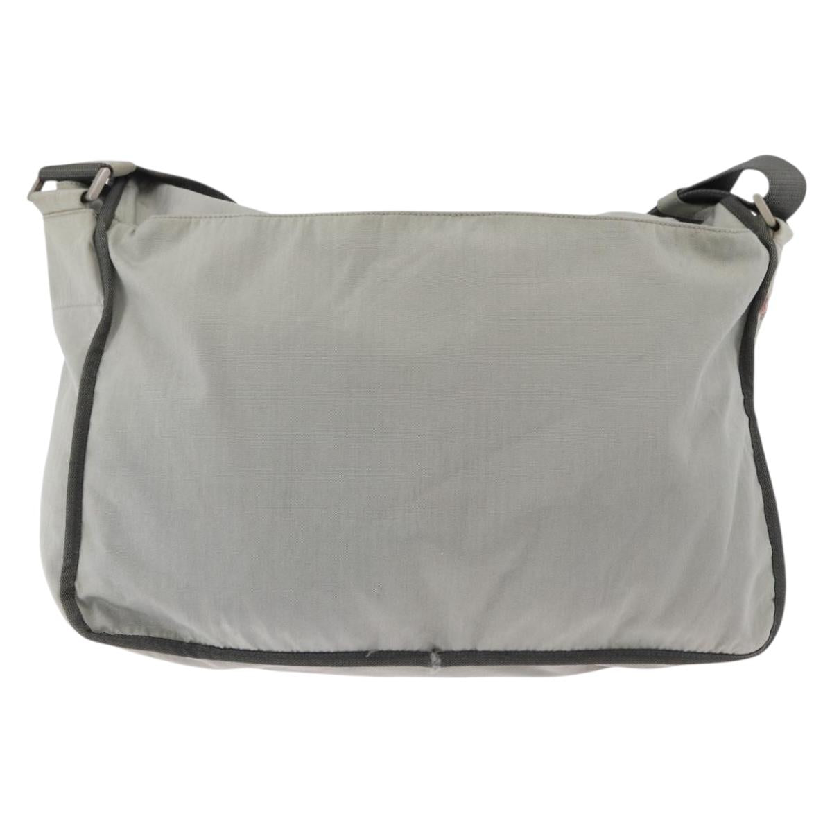 PRADA Sports Line Shoulder Bag Nylon Gray Silver Auth hk4002