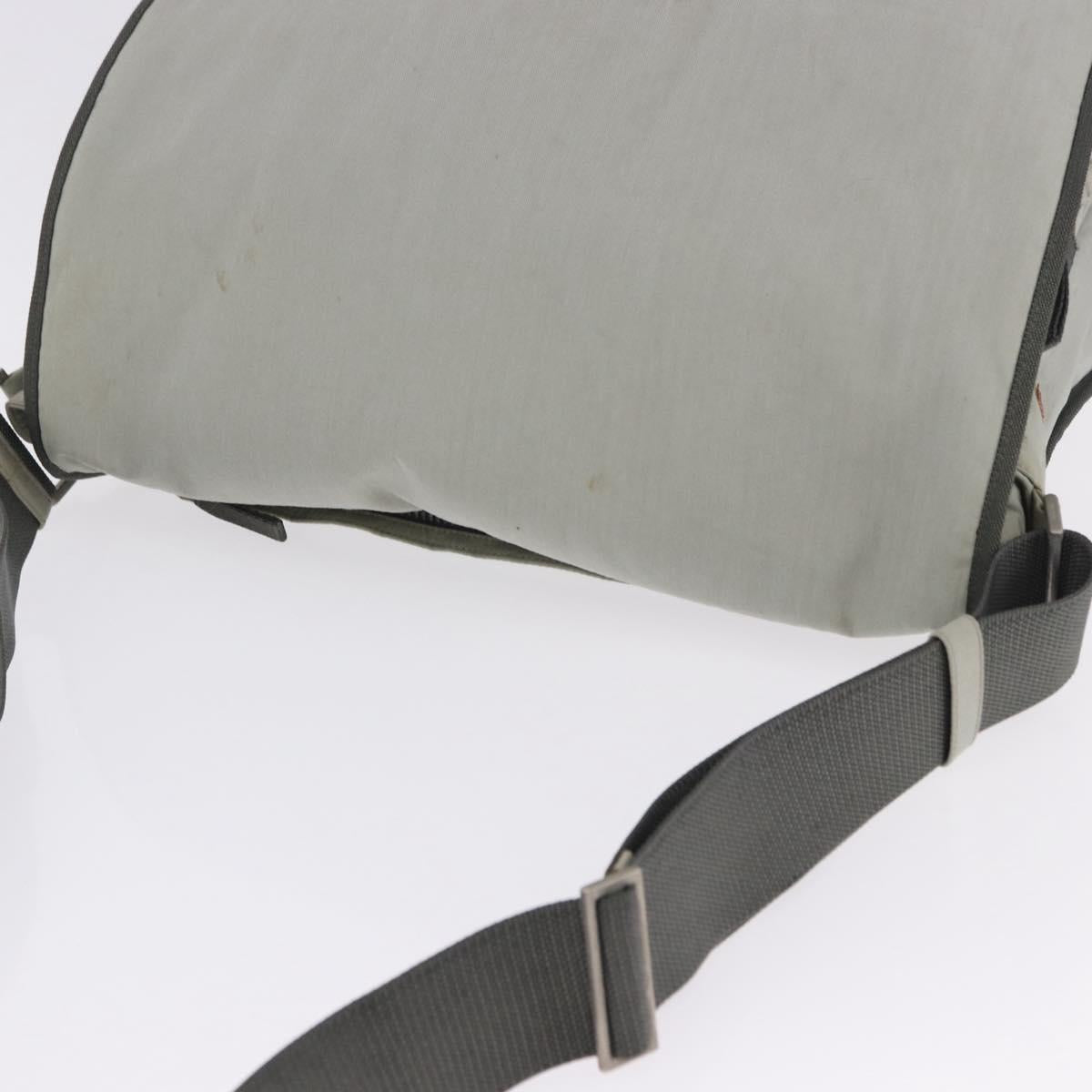PRADA Sports Line Shoulder Bag Nylon Gray Silver Auth hk4002