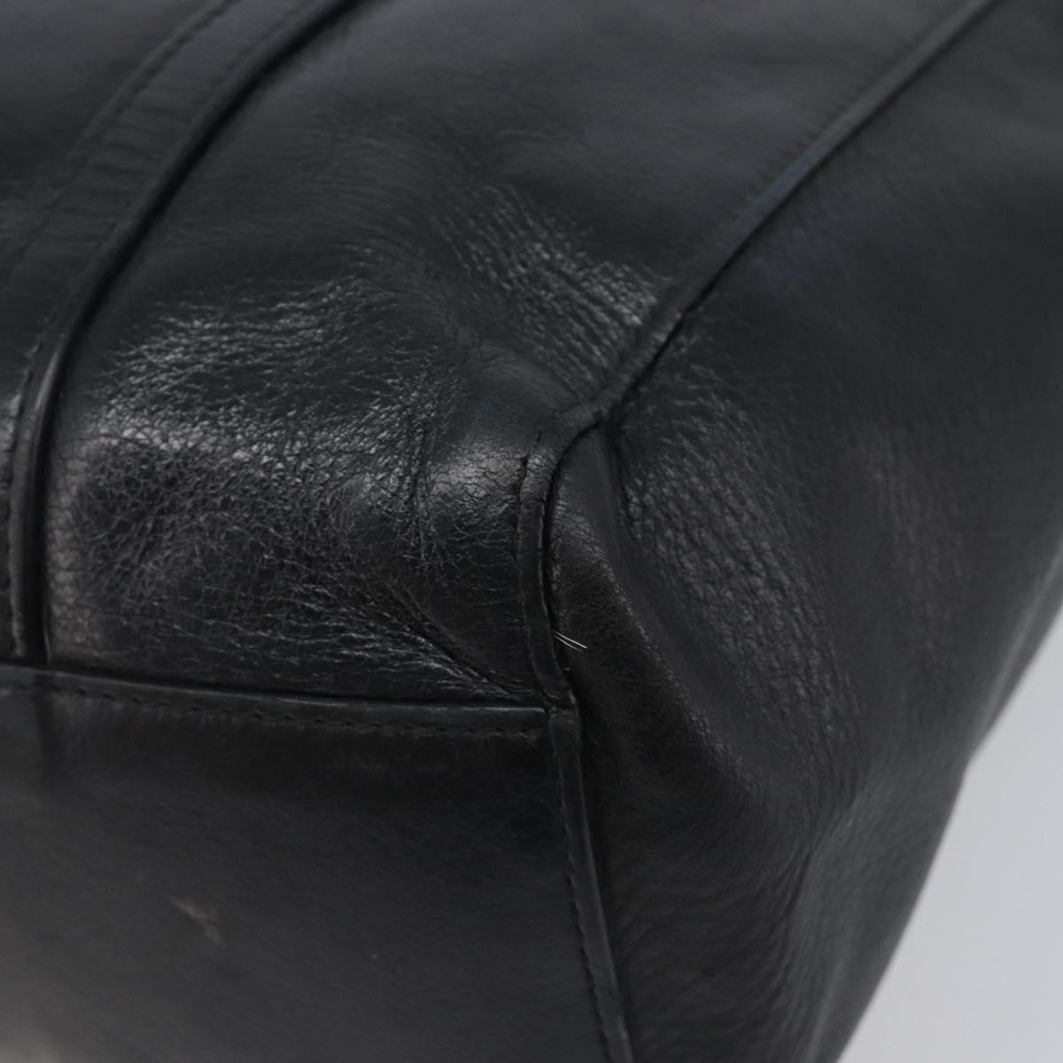 BALENCIAGA Every Day Tote Bag Leather Black Silver 551810 Auth hk4005