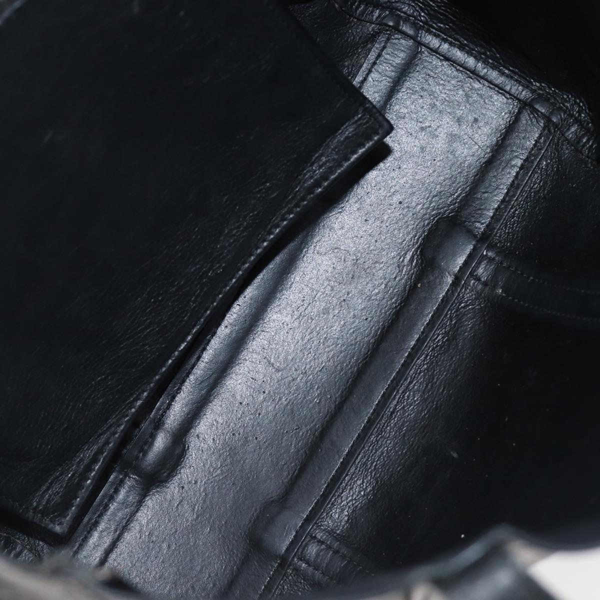 BALENCIAGA Every Day Tote Bag Leather Black Silver 551810 Auth hk4005