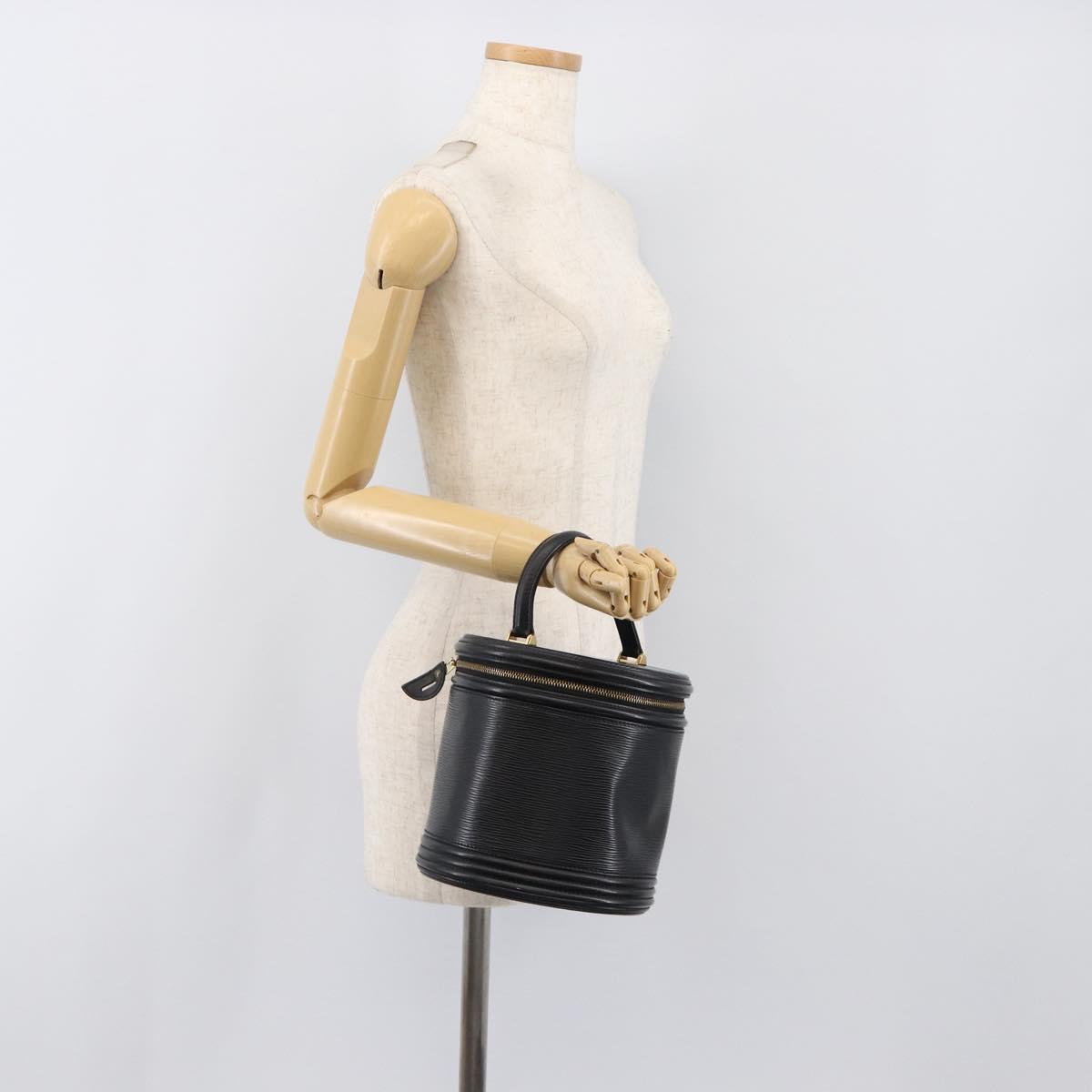 LOUIS VUITTON Epi Cannes Hand Bag Black M48032 LV Auth hk4006