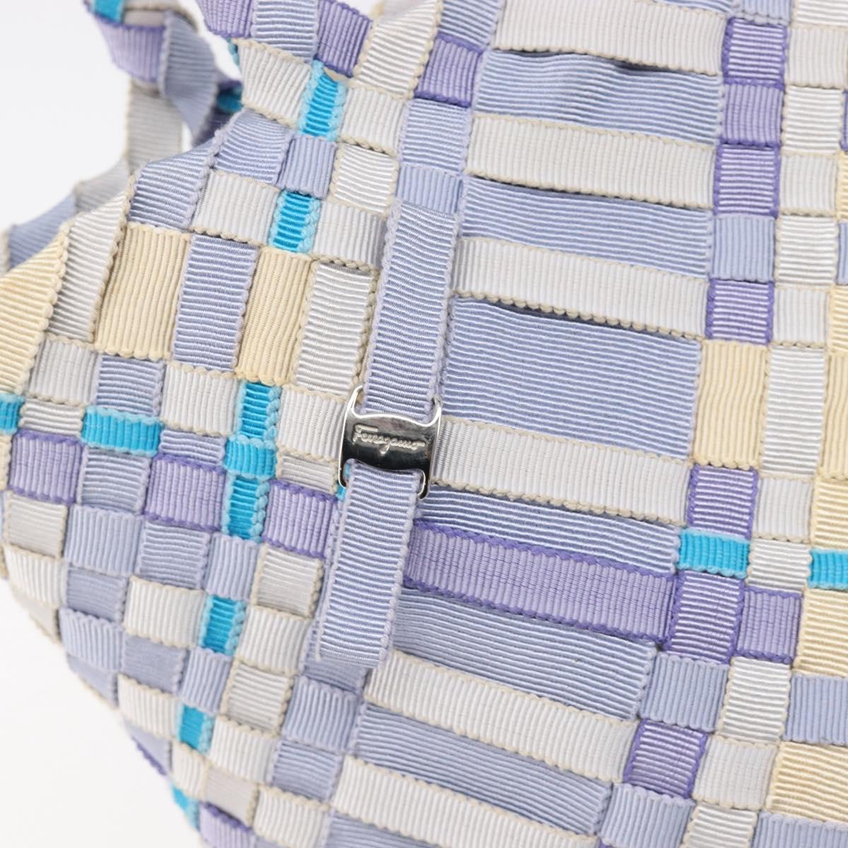 Salvatore Ferragamo Tote Bag Canvas Purple Auth hk4016