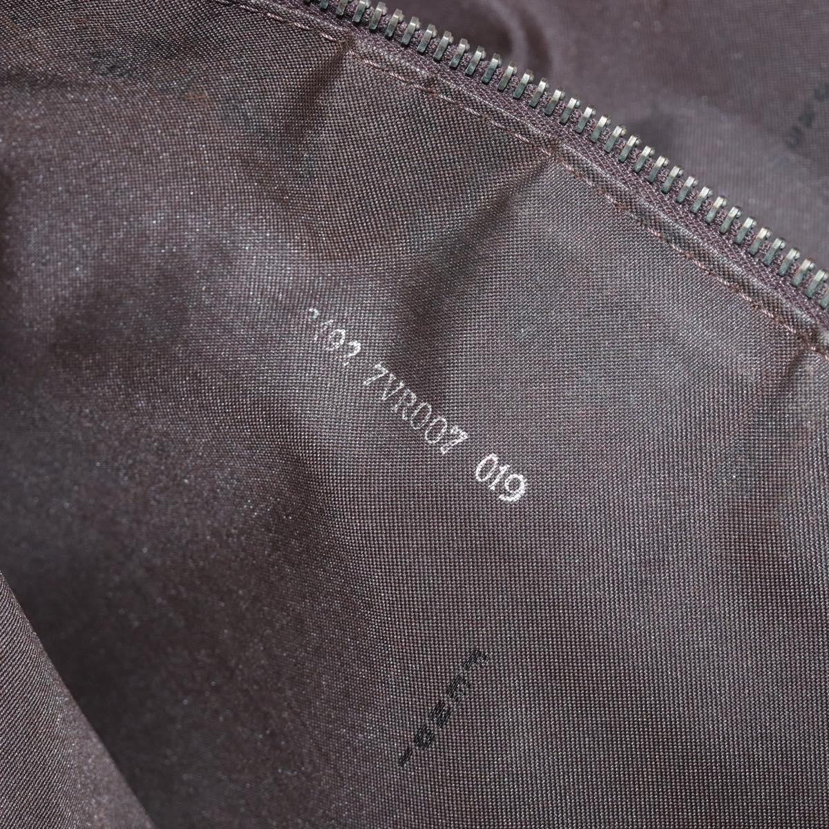 FENDI Zucca Canvas Hand Bag Black Brown Auth hk4024