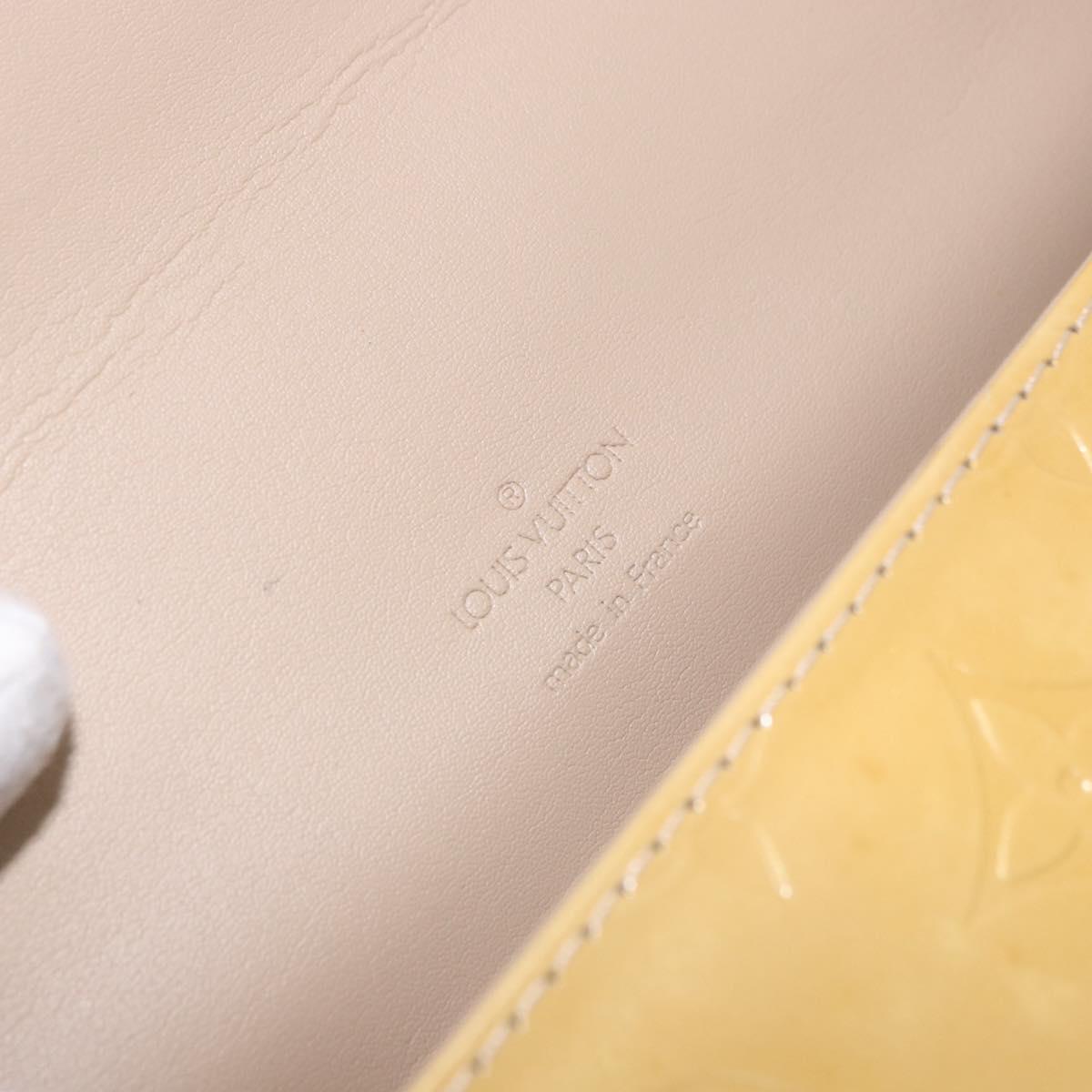 LOUIS VUITTON Monogram Vernis Thompson Street Bag Beige M91301 LV Auth hk4027