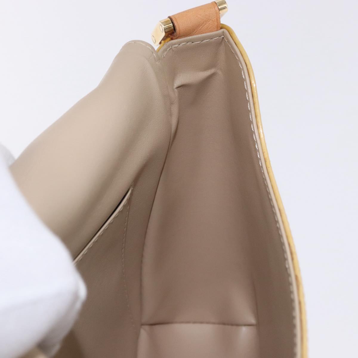 LOUIS VUITTON Monogram Vernis Thompson Street Bag Beige M91301 LV Auth hk4027