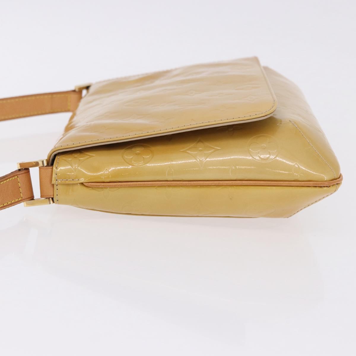 LOUIS VUITTON Monogram Vernis Thompson Street Bag Beige M91301 LV Auth hk4027