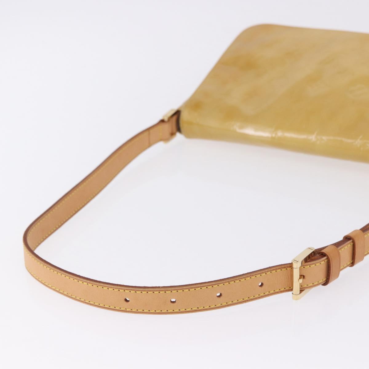 LOUIS VUITTON Monogram Vernis Thompson Street Bag Beige M91301 LV Auth hk4027