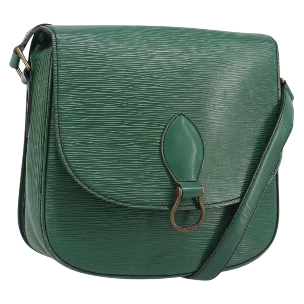 LOUIS VUITTON Epi Saint Cloud GM Shoulder Bag Green M52194 LV Auth hk4028