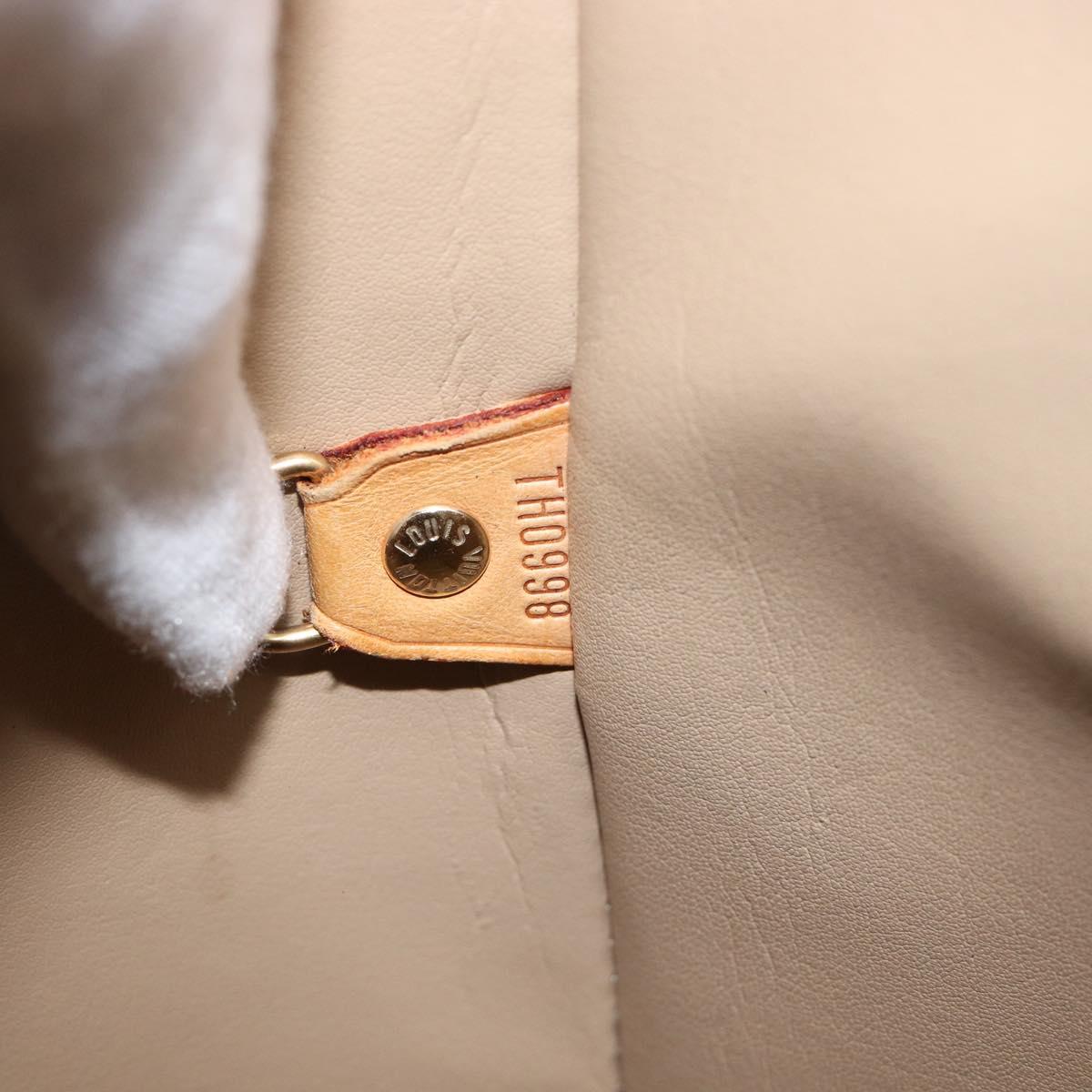 LOUIS VUITTON Monogram Vernis Houston Hand Bag Beige M91004 LV Auth hk4032
