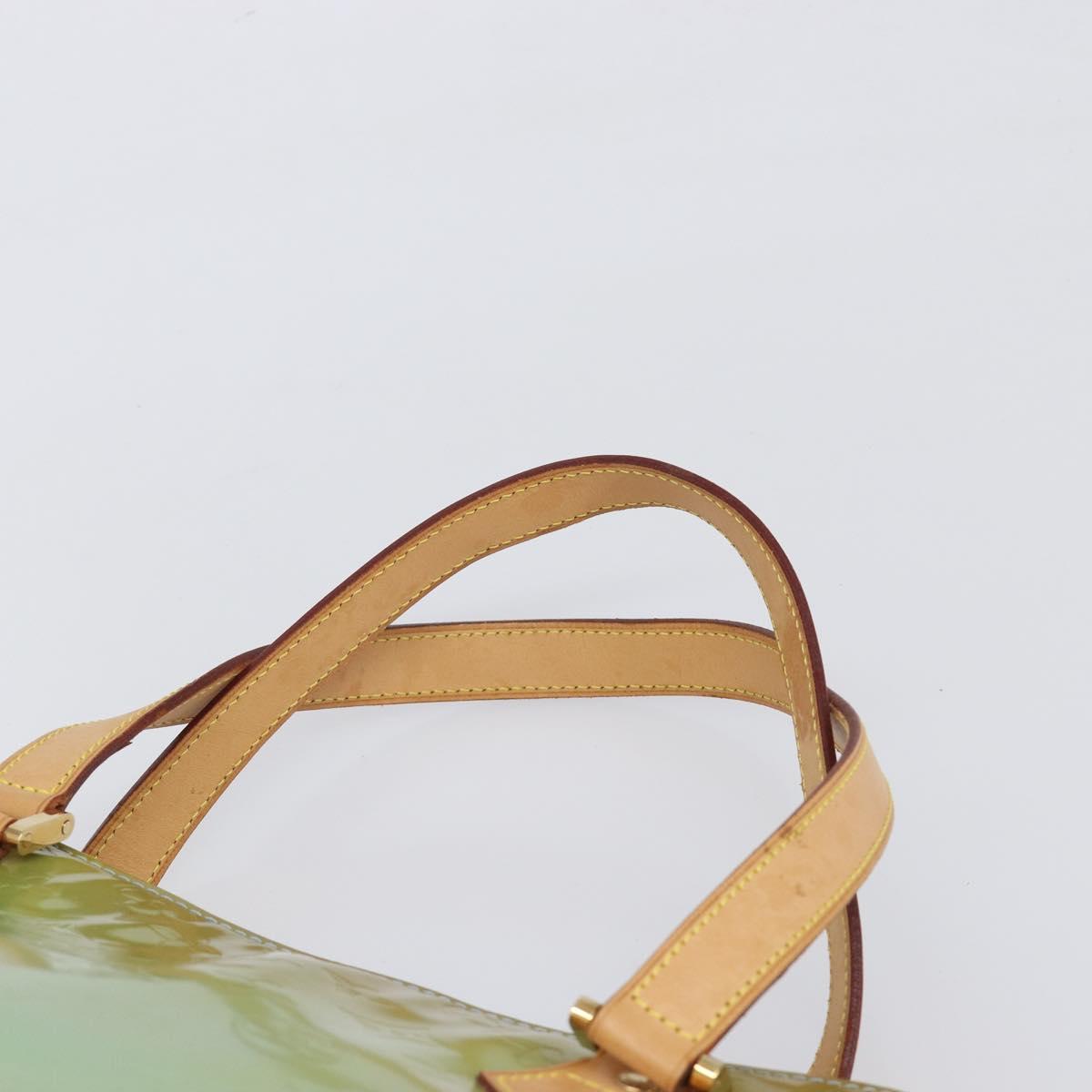 LOUIS VUITTON Monogram Vernis Houston Hand Bag Baby Blue M91005 LV Auth hk4034