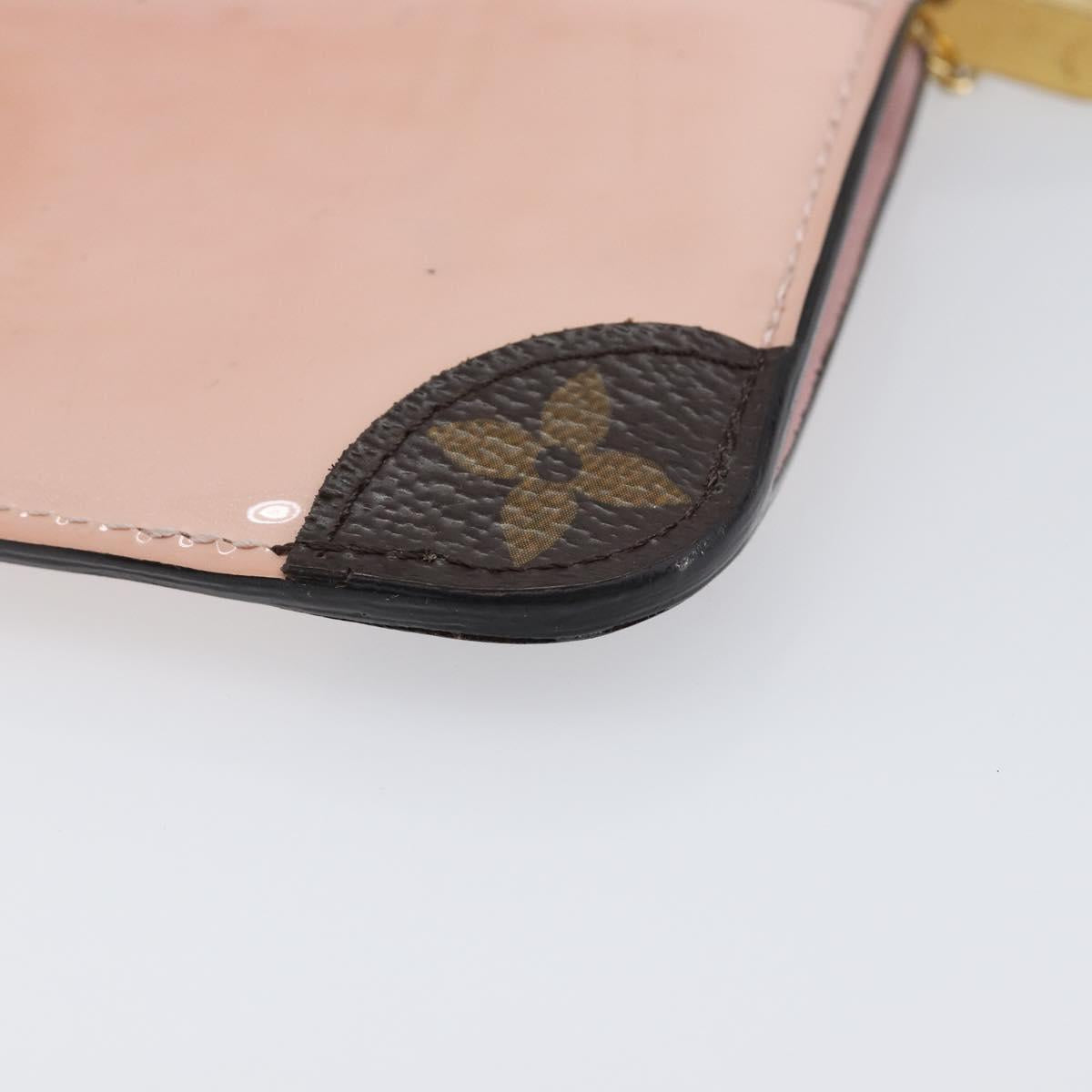LOUIS VUITTON Monogram Vernis Pochette Cree Rose valerine M63853 LV Auth hk4045