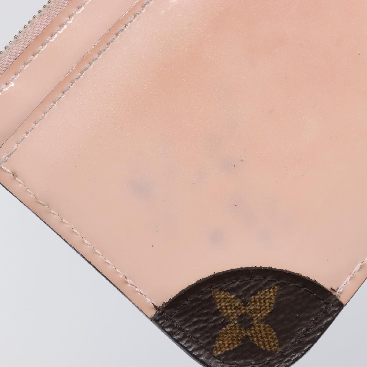 LOUIS VUITTON Monogram Vernis Pochette Cree Rose valerine M63853 LV Auth hk4045
