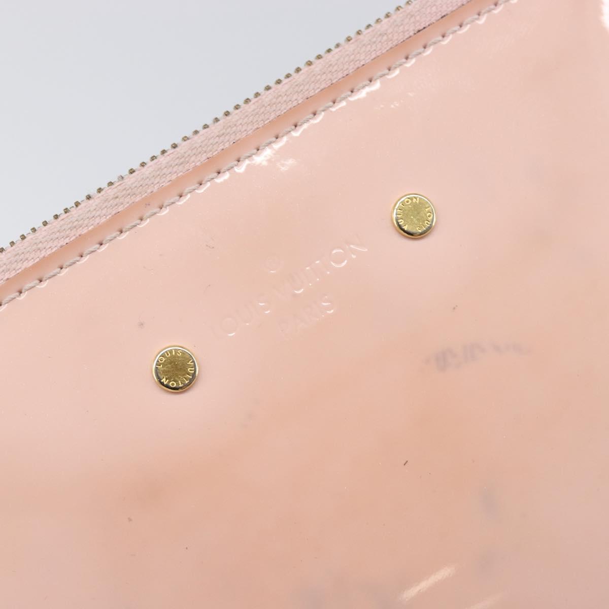 LOUIS VUITTON Monogram Vernis Pochette Cree Rose valerine M63853 LV Auth hk4045