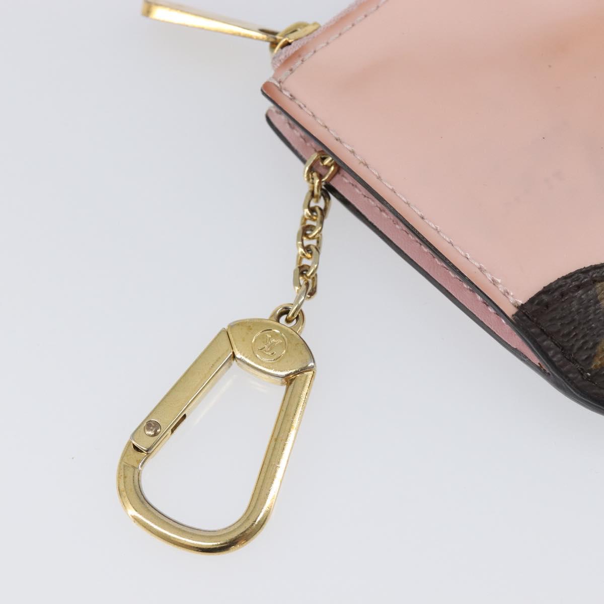 LOUIS VUITTON Monogram Vernis Pochette Cree Rose valerine M63853 LV Auth hk4045