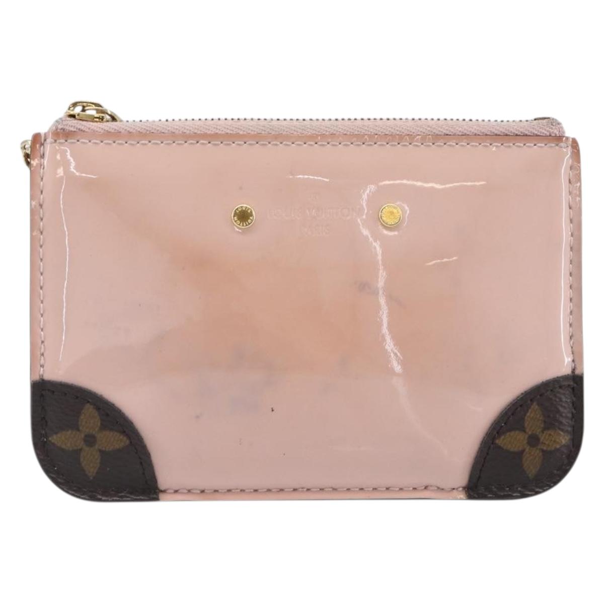 LOUIS VUITTON Monogram Vernis Pochette Cree Rose valerine M63853 LV Auth hk4045